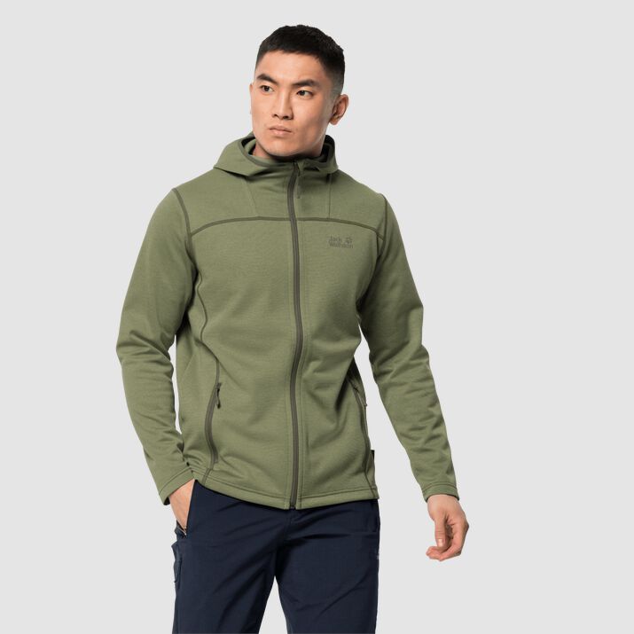 Chamarra Polar Jack Wolfskin Horizon Hombre Verde Oliva Mexico-1978465